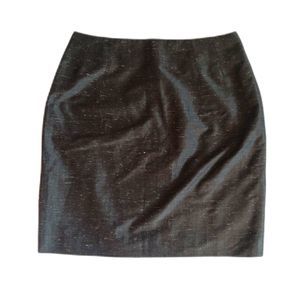 Virani White Label 90s Textured Pencil Mini Skirt Charcoal Gray - Medium Large